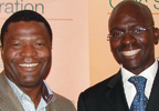 Malusi Gigaba, deputy minister of the Department of Home Affairs (right) with Vhonani Mufamadi, Ideco CEO